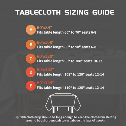 Linen Tablecloth 84x60, Rectangular, Machine Washable, Natural Linen